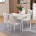 Artiss White Dining Set - Modern 5-Piece with 18mm MDF Table & PVC Chairs, Powder-Coated Metal Frame, Easy Assembly
