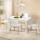 Artiss 5 Piece Dining Table and Chairs Set White – 120cm Wood Table, 4 Beech Wood Leg Chairs, Modern Kitchen Furniture