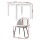 Artiss 5 Piece Dining Table and 4 Chairs Set, White Sherpa Upholstery, 120x70cm, Sturdy Steel Legs, Modern Design
