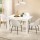 Artiss 5 Piece Dining Table and 4 Chairs Set, White Sherpa Upholstery, 120x70cm, Sturdy Steel Legs, Modern Design