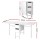 Artiss 5pc Foldable Dining Set Gateleg Table with 2 Drawers and 4 PU Leather Chairs Black White 150cm