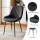 Artiss 5pc Foldable Dining Set Gateleg Table with 2 Drawers and 4 PU Leather Chairs Black White 150cm