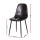 Artiss 5pc Foldable Dining Table and Chairs Set Black White 150cm Gateleg with Drawers and PU Chairs
