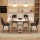 Artiss 5pc Foldable Dining Table and Chairs Set Black White 150cm Gateleg with Drawers and PU Chairs