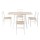 Artiss 5-Piece Foldable Dining Set – Natural White, Space-Saving Scandi Design, MDF & Powder-Coated Metal, 120cm Table