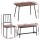Artiss Rustic Brown Dining Table Set for 4 - Includes 2 Chairs & Bench, Durable MDF & Metal, Compact Space-Saving Design