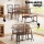 Artiss Rustic Brown Dining Table Set for 4 - Includes 2 Chairs & Bench, Durable MDF & Metal, Compact Space-Saving Design