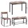 Artiss 4-Piece Rustic Brown Dining Table Set with Bench & Chairs, MDF & Metal Frame, Space-Saving, Versatile Design