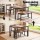 Artiss 4-Piece Rustic Brown Dining Table Set with Bench & Chairs, MDF & Metal Frame, Space-Saving, Versatile Design