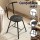 Artiss 3PC Black Marble Dining Set with Wine Rack - Compact Bistro Table with 2 Chairs, Modern Oval Design, Space-Saving