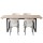 Artiss 200cm Extendable Dining Table Set with 4 Sherpa Fabric Chairs White MDF Seats 4-6 Space-Saving
