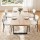 Artiss 200cm Extendable Dining Table Set with 4 Sherpa Fabric Chairs White MDF Seats 4-6 Space-Saving
