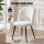 Artiss 5-Piece Dining Table and Chairs Set 150cm Marble Effect White Table with 4 Sherpa Chairs 25mm Top