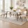 Artiss 5-Piece Dining Table and Chairs Set 150cm Marble Effect White Table with 4 Sherpa Chairs 25mm Top