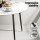 Artiss 5-Piece Dining Set, Round Marble Finish Table 110cm with 4 Velvet Grey Chairs, Metal Legs, Modern Style
