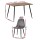 Artiss Dining Table and 4 Chairs Set, Grey Velvet Seats, 120cm Pine MDF Table, Metal Legs, Modern Industrial Style