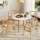 Artiss Demi 5-Piece Dining Set, Round 108cm Table with Pine Legs and 4 Wishbone Chairs, Nordic Wood, White/Natural