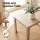 Artiss 3 Piece Dining Set 120cm Oak Table with 2 Upholstered Faux Linen Chairs Powder-Coated Frame