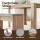Artiss 3 Piece Dining Set 120cm Oak Table with 2 Upholstered Faux Linen Chairs Powder-Coated Frame