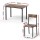 Artiss 5-Piece Rustic Brown Dining Table Set: Compact Design, Ergonomic Chairs, Powder-Coated Metal Frame, 110x70cm