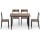 Artiss 5-Piece Rustic Brown Dining Table Set: Compact Design, Ergonomic Chairs, Powder-Coated Metal Frame, 110x70cm