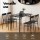 Artiss 5-Piece Dining Set, Black Marble MDF Table, Metal Frame, Compact Modern Design, for Small Spaces, Easy Assembly