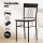 Artiss 5-Piece Dining Set, Black Marble MDF Table, Metal Frame, Compact Modern Design, for Small Spaces, Easy Assembly