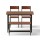 Artiss Walnut Dining Set: 4-Piece Industrial Table, Storage Bench & Chairs, Compact Space-Saving Design, MDF & Metal