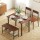 Artiss Walnut Dining Set: 4-Piece Industrial Table, Storage Bench & Chairs, Compact Space-Saving Design, MDF & Metal