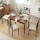 Artiss 5-Piece Dining Set, Compact Walnut Table with Floral Motif & Upholstered Chairs, 110cm, Durable Steel Frame