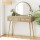 Artiss Dressing Table Set, Rattan, Rubberwood, 90cm, Pine, with Mirror and Storage Drawers, Easy Assembly