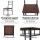 Artiss Machal 3-Piece Dining Set - Walnut & Black - Industrial Design with Particle Board & Reinforced Steel Frame