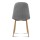 Artiss Adamas 4-Piece Dining Chair Set - Light Grey Faux Linen, Curved Slope Design, Iron Legs, 150kg Capacity