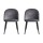 Artiss Velvet Dining Chairs Set of 2 - Dark Grey, Solid Iron Legs, 150kg Capacity, Anti-Slip, 48x49x78cm, Easy Assembly