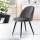 Artiss Velvet Dining Chairs Set of 2 - Dark Grey, Solid Iron Legs, 150kg Capacity, Anti-Slip, 48x49x78cm, Easy Assembly