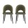 Artiss Loren Velvet Dining Chairs Set of 2 - Green & Black, 48x48x81cm, Plywood Frame, Metal Legs, 1-Year Warranty