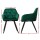 Artiss Dining Chairs Set of 2 Velvet Diamond Tufted Armchair Green, 60x50x86cm, Steel Legs, 150kg Capacity, Modern Style