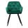 Artiss Dining Chairs Set of 2 Velvet Diamond Tufted Armchair Green, 60x50x86cm, Steel Legs, 150kg Capacity, Modern Style