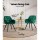 Artiss Dining Chairs Set of 2 Velvet Diamond Tufted Armchair Green, 60x50x86cm, Steel Legs, 150kg Capacity, Modern Style