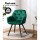 Artiss Dining Chairs Set of 2 Velvet Diamond Tufted Armchair Green, 60x50x86cm, Steel Legs, 150kg Capacity, Modern Style