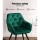 Artiss Dining Chairs Set of 2 Velvet Diamond Tufted Armchair Green, 60x50x86cm, Steel Legs, 150kg Capacity, Modern Style