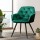 Artiss Dining Chairs Set of 2 Velvet Diamond Tufted Armchair Green, 60x50x86cm, Steel Legs, 150kg Capacity, Modern Style