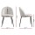 Artiss Dining Chairs Set of 2, Sherpa Fabric, White, 49x49x78cm, Luxurious Comfort, Modern Design, Versatile Use
