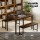 Artiss 3-Piece Dining Set: Dark Walnut Table & Benches with Metal Frame, Compact Space-Saving Design, Easy Assembly