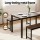 Artiss 3-Piece Dining Set: Dark Walnut Table & Benches with Metal Frame, Compact Space-Saving Design, Easy Assembly