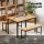 Artiss 3-Piece Dining Set: Natural Oak Table & Benches, Space-Saving Metal Frame, 110cm x 70cm, Scandinavian Style