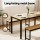 Artiss 3-Piece Dining Set: Natural Oak Table & Benches, Space-Saving Metal Frame, 110cm x 70cm, Scandinavian Style