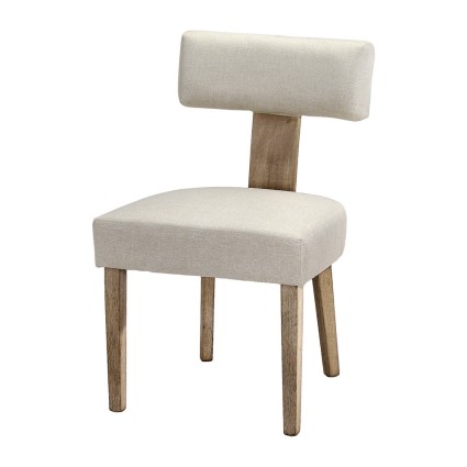 Artiss Milford Dining Chairs Set of 2 - Beige Linen, Rubber Wood Frame, 150kg Capacity, 46.5x55x88cm, Elegant &amp; Durable