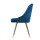 Artiss Velvet Dining Chairs Set of 2, Blue - Channel Tufted, Gold Legs, High Resilience Foam, 150kg Capacity, 44x41x80cm
