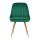 Artiss Velvet Dining Chairs Set of 2, Green, with Gold Splayed Legs - 44x41x80cm, High Resilience Foam, Timeless Design